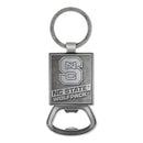North Carolina Tar Heels Double Sided Pewter Style Metal Bottle Opener Keychain