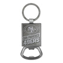 San Francisco 49Ers Double Sided Pewter Style Metal Bottle Opener Keychain