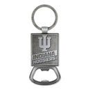 Indiana Hoosiers Double Sided Pewter Style Metal Bottle Opener Keychain