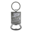 Purdue Boilermakers Double Sided Pewter Style Metal Bottle Opener Keychain