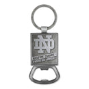 Notre Dame Fighting Irish Double Sided Pewter Style Metal Bottle Opener Keychain