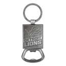Detroit Lions Double Sided Pewter Style Metal Bottle Opener Keychain