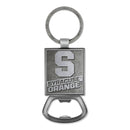 Syracuse Orange Double Sided Pewter Style Metal Bottle Opener Keychain