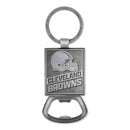 Cleveland Browns Double Sided Pewter Style Metal Bottle Opener Keychain