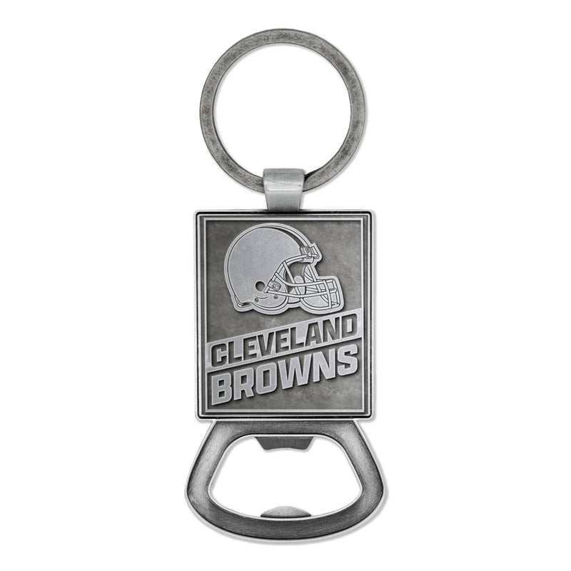 Cleveland Browns Double Sided Pewter Style Metal Bottle Opener Keychain