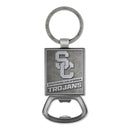 Southern California Trojans Double Sided Pewter Style Metal Bottle Opener Keychain