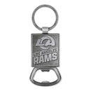 Los Angeles Rams Double Sided Pewter Style Metal Bottle Opener Keychain