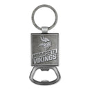 Minnesota Vikings Double Sided Pewter Style Metal Bottle Opener Keychain