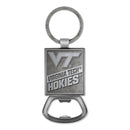 Virginia Tech Hokies Double Sided Pewter Style Metal Bottle Opener Keychain