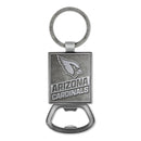 Arizona Cardinals Double Sided Pewter Style Metal Bottle Opener Keychain