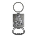 Arizona Wildcats Double Sided Pewter Style Metal Bottle Opener Keychain