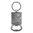 Oregon State Beavers Double Sided Pewter Style Metal Bottle Opener Keychain