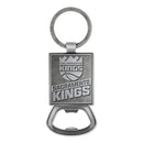 Sacramento Kings Double Sided Pewter Style Metal Bottle Opener Keychain