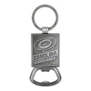 Carolina Hurricanes Double Sided Pewter Style Metal Bottle Opener Keychain