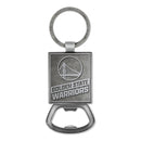Golden State Warriors Double Sided Pewter Style Metal Bottle Opener Keychain