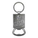 Vegas Golden Knights Double Sided Pewter Style Metal Bottle Opener Keychain