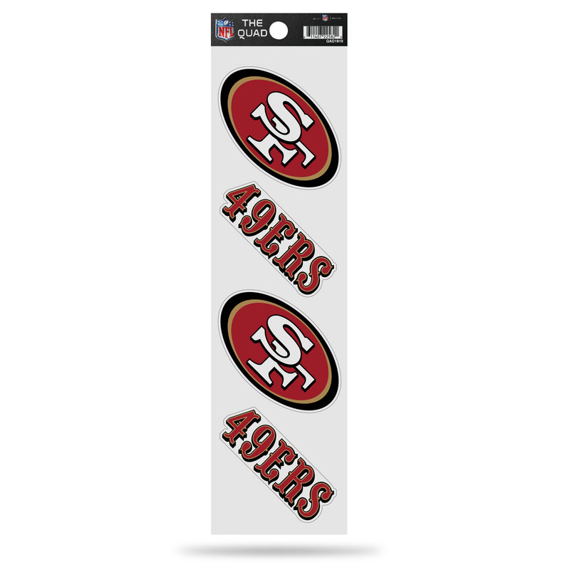 49ers The Quad Decal Set (White Background)
