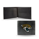 NFL Jacksonville Jaguars Embroidered Genuine Leather Billfold Wallet 3.25" x 4.25" - Slim By Rico Industries