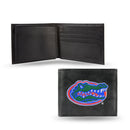 NCAA Florida Gators Embroidered Genuine Leather Billfold Wallet 3.25" x 4.25" - Slim By Rico Industries