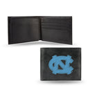 NCAA North Carolina Tar Heels Embroidered Genuine Leather Billfold Wallet 3.25" x 4.25" - Slim By Rico Industries