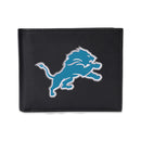 NFL Detroit Lions Embroidered Genuine Leather Billfold Wallet 3.25" x 4.25" - Slim By Rico Industries