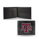 NCAA Texas A&M Aggies Embroidered Genuine Leather Billfold Wallet 3.25" x 4.25" - Slim By Rico Industries