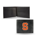 NCAA Syracuse Orange Embroidered Genuine Leather Billfold Wallet 3.25" x 4.25" - Slim By Rico Industries