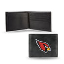 NFL Arizona Cardinals Embroidered Genuine Leather Billfold Wallet 3.25" x 4.25" - Slim By Rico Industries
