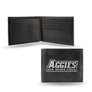 NCAA New Mexico State Aggies Embroidered Genuine Leather Billfold Wallet 3.25" x 4.25" - Slim By Rico Industries