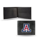 NCAA Arizona Wildcats Embroidered Genuine Leather Billfold Wallet 3.25" x 4.25" - Slim By Rico Industries