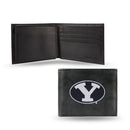 NCAA BYU Cougars Embroidered Genuine Leather Billfold Wallet 3.25" x 4.25" - Slim By Rico Industries