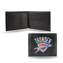 NBA Oklahoma City Thunder Embroidered Genuine Leather Billfold Wallet 3.25" x 4.25" - Slim By Rico Industries