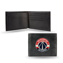 NBA Washington Wizards Embroidered Genuine Leather Billfold Wallet 3.25" x 4.25" - Slim By Rico Industries