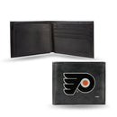 NHL Philadelphia Flyers Embroidered Genuine Leather Billfold Wallet 3.25" x 4.25" - Slim By Rico Industries
