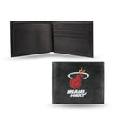 NBA Miami Heat Embroidered Genuine Leather Billfold Wallet 3.25" x 4.25" - Slim By Rico Industries