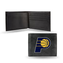 NBA Indiana Pacers Embroidered Genuine Leather Billfold Wallet 3.25" x 4.25" - Slim By Rico Industries