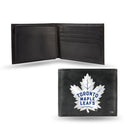 NHL Toronto Maple Leafs Embroidered Genuine Leather Billfold Wallet 3.25" x 4.25" - Slim By Rico Industries