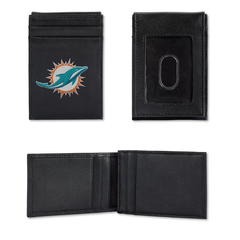 Dolphins Embroidered Front Pocket Wallet