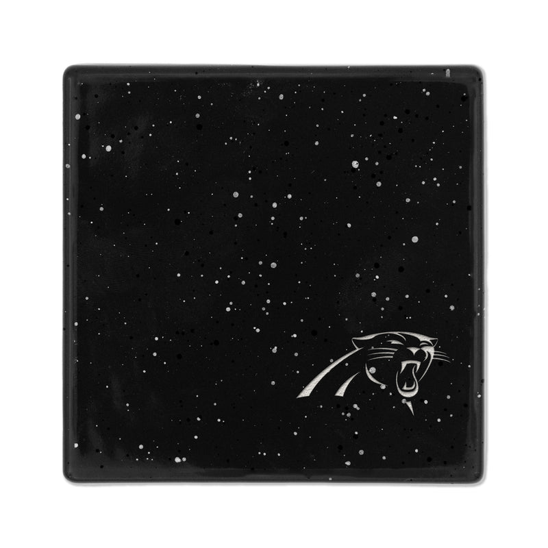 Carolina Panthers Ceramic Black Speckle 4" Coaster