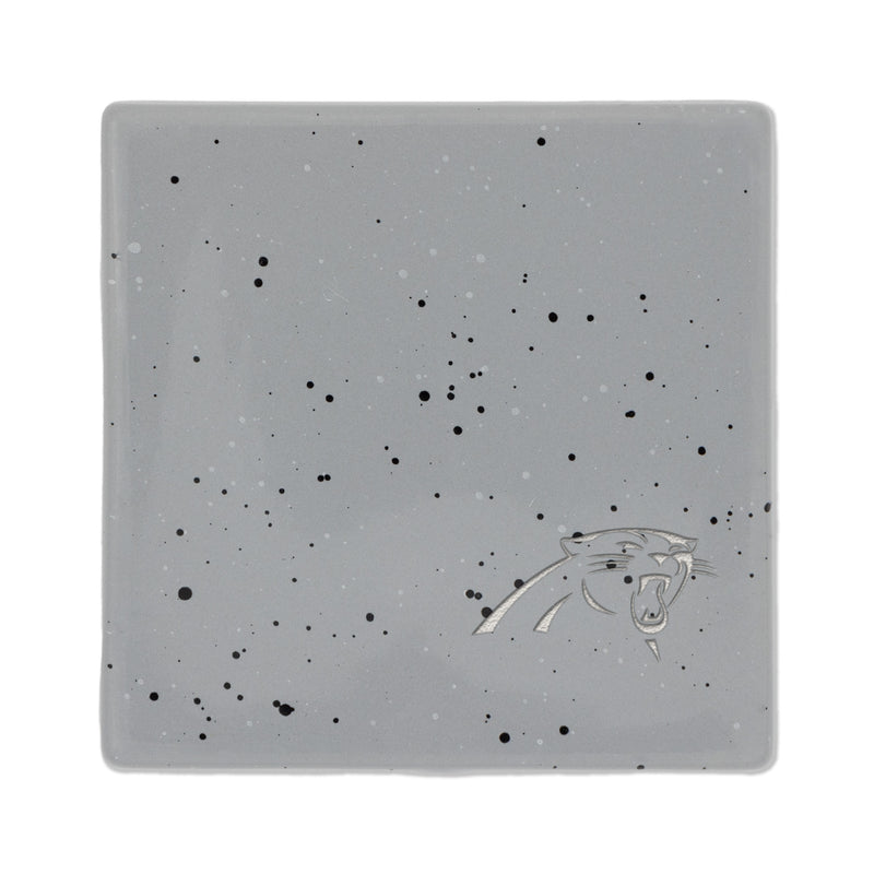 Carolina Panthers Ceramic Gray Speckle 4" Coaster