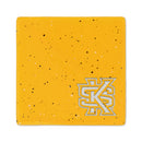 Kennesaw State Owls Ceramic Yellow Speckle 4" Coaster