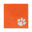Clemson Tigers Ceramic Orange Speckle 4" Coaster