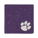 Clemson Tigers Ceramic Purple Speckle 4" Coaster