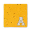 Appalachian State Mountaineers Ceramic Yellow Speckle 4" Coaster