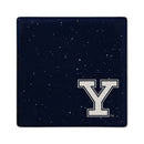 Yale Bulldogs Primary Color 4 Inch Speckled Ceramic Coaster