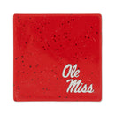 Mississippi Rebels Ceramic Red Speckle 4" Coaster
