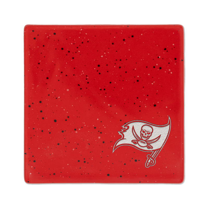 Tampa Bay Buccaneers Ceramic Red Speckle 4" Coaster