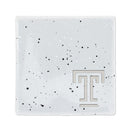 Temple Owls Ceramic White Speckle 4" Coaster