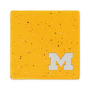 Michigan Wolverines Ceramic Yellow Speckle 4" Coaster