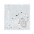 Oklahoma Sooners Ceramic White Speckle 4" Coaster